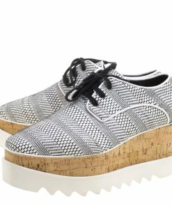 Buy 🔔 Stella McCartney Woven Faux Leather Elyse Platform Brogues Size 39 For 👩 Women ⌛ -Stella McCartney Shop luxury women stella mccartney used shoes p112619 004