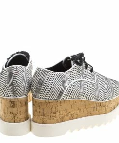 Buy 🔔 Stella McCartney Woven Faux Leather Elyse Platform Brogues Size 39 For 👩 Women ⌛ -Stella McCartney Shop luxury women stella mccartney used shoes p112619 005