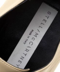 Buy 👏 Stella McCartney Beige Faux Leather Elyse Star Platform Lace Up Derby Size 38 For 👩 Women 😉 -Stella McCartney Shop luxury women stella mccartney used shoes p113368 007
