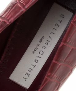 Budget 🌟 Stella McCartney Red Croc Embossed Faux Leather Platform Pumps Size 39 For 👩 Women 🌟 -Stella McCartney Shop luxury women stella mccartney used shoes p114577 007