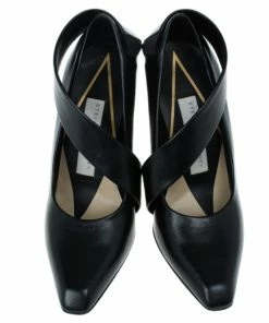 Cheap 👍 Stella McCartney Black Leather Jodie Pumps Size 36 For 👩 Women 🥰 -Stella McCartney Shop luxury women stella mccartney used shoes p11654 006