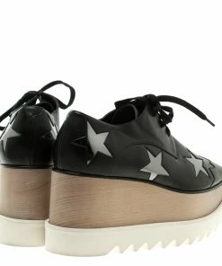 Cheap 😀 Stella McCartney Black Faux Leather Elyse Star Platform Derby Size 37.5 For 👩 Women 👍 -Stella McCartney Shop luxury women stella mccartney used shoes p117535 005