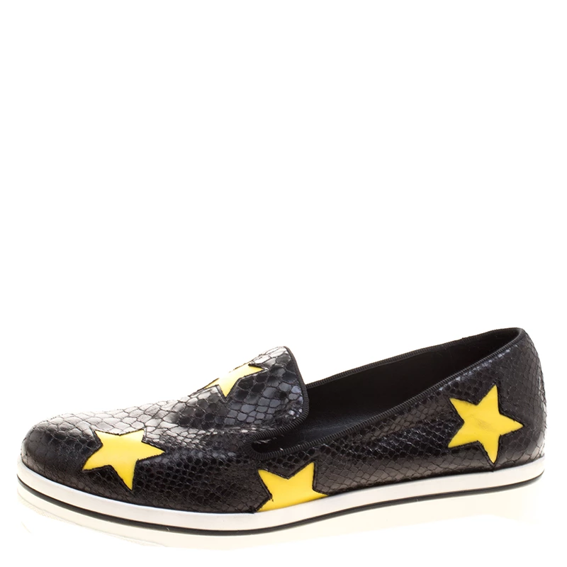 Budget β€οΈ Stella McCartney Black Snake Effect Faux Leather With Yellow Star AppliquΓ© Platform Slip On π Sneakers Size 39 For π© Women π 3 Budget β€οΈ Stella McCartney Black Snake Effect Faux Leather With Yellow Star AppliquΓ© Platform Slip On π Sneakers Size 39 For π© Women π