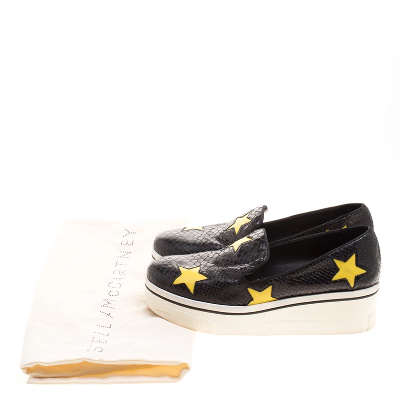 Budget β€οΈ Stella McCartney Black Snake Effect Faux Leather With Yellow Star AppliquΓ© Platform Slip On π Sneakers Size 39 For π© Women π 10 Budget β€οΈ Stella McCartney Black Snake Effect Faux Leather With Yellow Star AppliquΓ© Platform Slip On π Sneakers Size 39 For π© Women π - Image 8