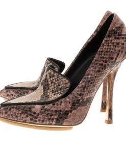 Best Sale 🛒 Stella McCartney Python Embossed Pointed Toe Loafer Pumps Size 38 For 👩 Women 😉 -Stella McCartney Shop luxury women stella mccartney used shoes p13247 004
