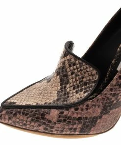 Best Sale 🛒 Stella McCartney Python Embossed Pointed Toe Loafer Pumps Size 38 For 👩 Women 😉 -Stella McCartney Shop luxury women stella mccartney used shoes p13247 009
