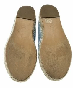 Deals 😍 Stella McCartney Blue Denim Rocio Star Print Flat Espadrilles Size 37 For 👩 Women 👍 -Stella McCartney Shop luxury women stella mccartney used shoes p136687 0006