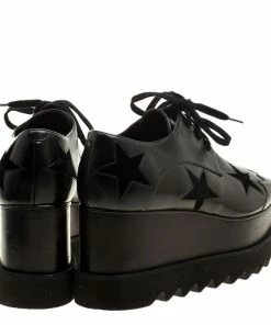 Discount 🎉 Stella McCartney Black Faux Leather Elyse Star Platform Derby Size 37 For 👩 Women 🌟 -Stella McCartney Shop luxury women stella mccartney used shoes p138163 0005