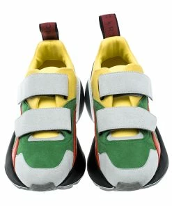 New 🤩 Stella McCartney Multicolor Color Block Faux Suede Eclypse Platform 👟 Sneakers Size 38 For 👩 Women 🛒 -Stella McCartney Shop luxury women stella mccartney used shoes p138294 0003