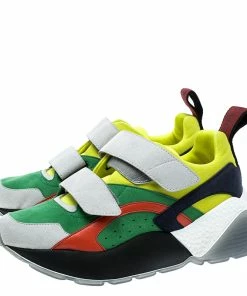 New 🤩 Stella McCartney Multicolor Color Block Faux Suede Eclypse Platform 👟 Sneakers Size 38 For 👩 Women 🛒 -Stella McCartney Shop luxury women stella mccartney used shoes p138294 0004