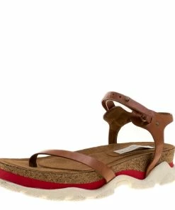 Best Sale 🥰 Stella McCartney Brown Faux Leather Altea Platform Slides Size 39 For 👩 Women 💯