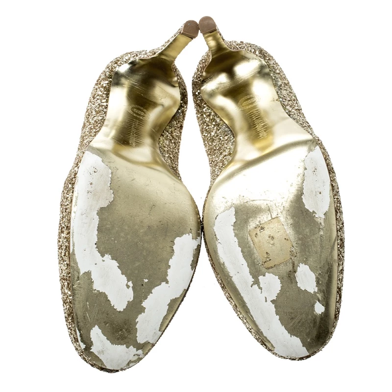 Best Pirce ๐ Stella McCartney Metallic Gold Glitter And Faux Suede Trim Bon Bon Pumps Size 39.5 For ๐ฉ Women ๐ฏ 8 Best Pirce ๐ Stella McCartney Metallic Gold Glitter And Faux Suede Trim Bon Bon Pumps Size 39.5 For ๐ฉ Women ๐ฏ - Image 6