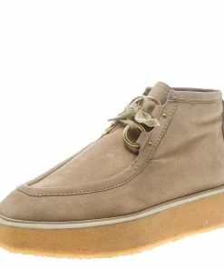 Wholesale 😍 Stella McCartney Beige Faux Suede High Clipper Platform Ankle 🥾 Boots Size 37.5 For 👩 Women 🔔