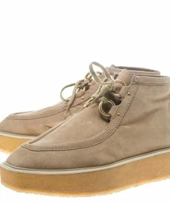 Wholesale 😍 Stella McCartney Beige Faux Suede High Clipper Platform Ankle 🥾 Boots Size 37.5 For 👩 Women 🔔 -Stella McCartney Shop luxury women stella mccartney used shoes p148701 0004