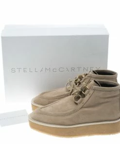 Wholesale 😍 Stella McCartney Beige Faux Suede High Clipper Platform Ankle 🥾 Boots Size 37.5 For 👩 Women 🔔 -Stella McCartney Shop luxury women stella mccartney used shoes p148701 0008