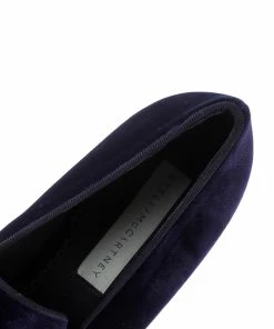 Cheap 🥰 Stella McCartney Purple Velvet Crystal Embellished Smoking Slippers Size 38.5 For 👩 Women ⌛ -Stella McCartney Shop luxury women stella mccartney used shoes p151023 0007