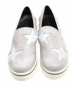 Best Sale 🔔 Stella McCartney Beige Faux Leather Binx Star Platform Slip On 👟 Sneakers Size 38 For 👩 Women 😍 -Stella McCartney Shop luxury women stella mccartney used shoes p151842 0003