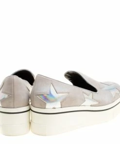 Best Sale 🔔 Stella McCartney Beige Faux Leather Binx Star Platform Slip On 👟 Sneakers Size 38 For 👩 Women 😍 -Stella McCartney Shop luxury women stella mccartney used shoes p151842 0005