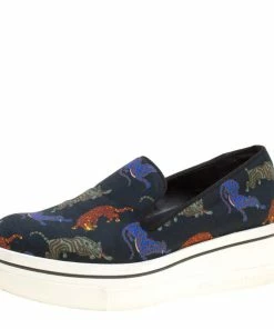 Discount 🤩 Stella McCartney Black Multicolor Animal Print Canvas Platform Slip On 👟 Sneakers Size 37 For 👩 Women 🛒
