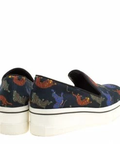 Discount 🤩 Stella McCartney Black Multicolor Animal Print Canvas Platform Slip On 👟 Sneakers Size 37 For 👩 Women 🛒 -Stella McCartney Shop luxury women stella mccartney used shoes p153849 0005