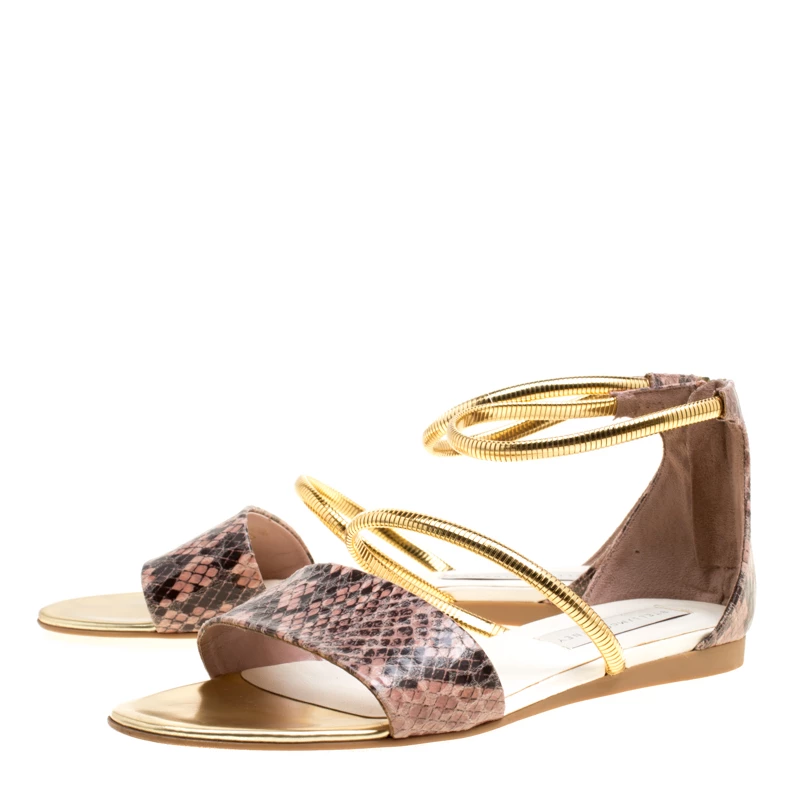 Promo ๐ Stella McCartney Beige Faux Python Magwitch Flat ๐ฉด Sandals Size 39 For ๐ฉ Women ๐งจ 6 Promo ๐ Stella McCartney Beige Faux Python Magwitch Flat ๐ฉด Sandals Size 39 For ๐ฉ Women ๐งจ - Image 4