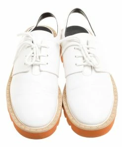 Cheapest ⌛ Stella McCartney White Faux Leather Slingback Oxfords Size 39 For 👩 Women 💯 -Stella McCartney Shop luxury women stella mccartney used shoes p154623 0003
