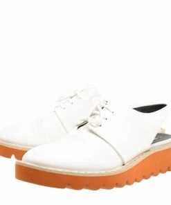 Cheapest ⌛ Stella McCartney White Faux Leather Slingback Oxfords Size 39 For 👩 Women 💯 -Stella McCartney Shop luxury women stella mccartney used shoes p154623 0004
