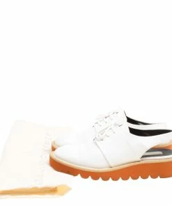 Cheapest ⌛ Stella McCartney White Faux Leather Slingback Oxfords Size 39 For 👩 Women 💯 -Stella McCartney Shop luxury women stella mccartney used shoes p154623 0008