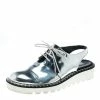 Best Pirce ✨ Stella McCartney Metallic Silver Faux Leather Odette Slingback Derby Size 41 For 👩 Women 🔔 -Stella McCartney Shop luxury women stella mccartney used shoes p166572 003