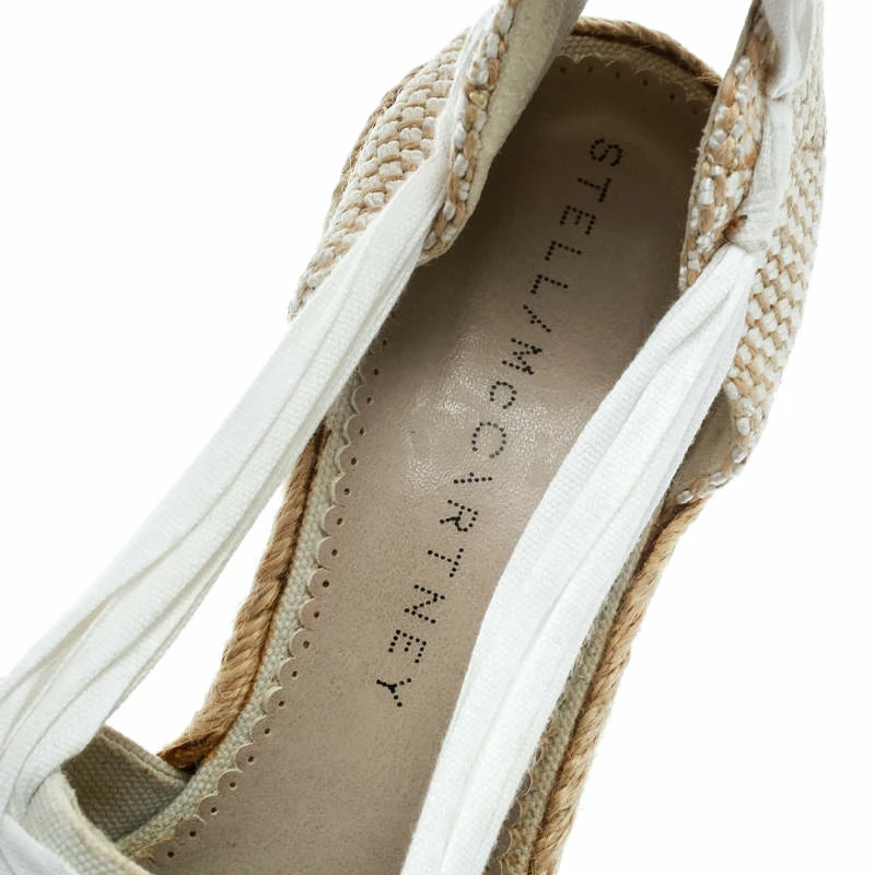 Best Pirce โ๏ธ Stella McCartney White Canvas Espadrille Trim Tie Up Block Heel ๐ฉด Sandals Size 38 For ๐ฉ Women ๐ 9 Best Pirce โ๏ธ Stella McCartney White Canvas Espadrille Trim Tie Up Block Heel ๐ฉด Sandals Size 38 For ๐ฉ Women ๐ - Image 7