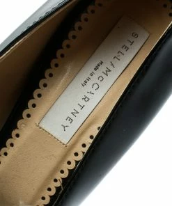 Hot Sale ⭐ Stella McCartney Monochrome Faux Leather Mary Platform Loafer Pumps Size 40 For 👩 Women 🎉 -Stella McCartney Shop luxury women stella mccartney used shoes p177508 002