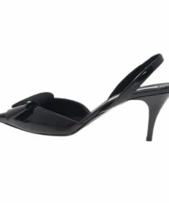 New 👏 Stella McCartney Black Patent Slingback 🩴 Sandals Size 37.5 For 👩 Women 🔔 -Stella McCartney Shop luxury women stella mccartney used shoes p1823 003
