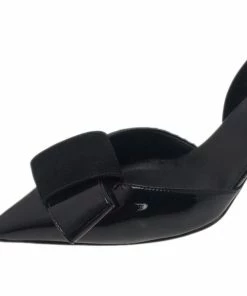 New 👏 Stella McCartney Black Patent Slingback 🩴 Sandals Size 37.5 For 👩 Women 🔔 -Stella McCartney Shop luxury women stella mccartney used shoes p1823 009