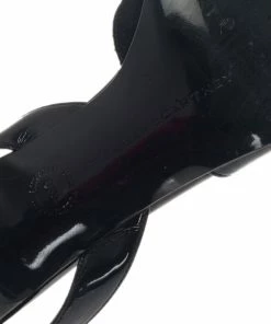 New 👏 Stella McCartney Black Patent Slingback 🩴 Sandals Size 37.5 For 👩 Women 🔔 -Stella McCartney Shop luxury women stella mccartney used shoes p1823 011