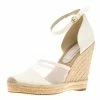 Flash Sale 🔥 Stella McCartney White Mesh And Faux Leather Espadrille Ankle Strap Wedge 🩴 Sandals Size 40 For 👩 Women 🥰 -Stella McCartney Shop luxury women stella mccartney used shoes p186117 007