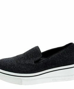 Promo 🔔 Stella McCartney Black Glitter Binx Platform Slip On Skate 👟 Shoes Size 39 For 👩 Women 👍