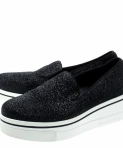 Promo 🔔 Stella McCartney Black Glitter Binx Platform Slip On Skate 👟 Shoes Size 39 For 👩 Women 👍 -Stella McCartney Shop luxury women stella mccartney used shoes p186305 007