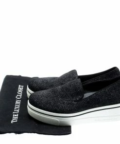 Promo 🔔 Stella McCartney Black Glitter Binx Platform Slip On Skate 👟 Shoes Size 39 For 👩 Women 👍 -Stella McCartney Shop luxury women stella mccartney used shoes p186305 008