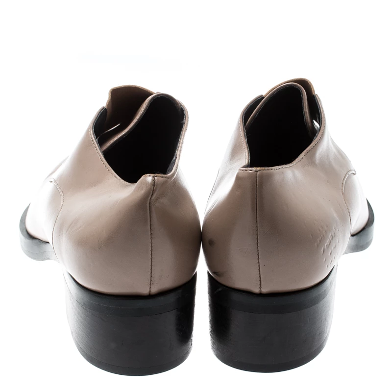 Cheapest 👏 Stella McCartney Beige Faux Leather Frankie Pointed Toe Elastic Detail Loafers Size 39 For 👩 Women 🌟 7 Cheapest 👏 Stella McCartney Beige Faux Leather Frankie Pointed Toe Elastic Detail Loafers Size 39 For 👩 Women 🌟 - Image 5