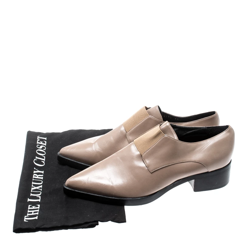 Cheapest 👏 Stella McCartney Beige Faux Leather Frankie Pointed Toe Elastic Detail Loafers Size 39 For 👩 Women 🌟 10 Cheapest 👏 Stella McCartney Beige Faux Leather Frankie Pointed Toe Elastic Detail Loafers Size 39 For 👩 Women 🌟 - Image 8