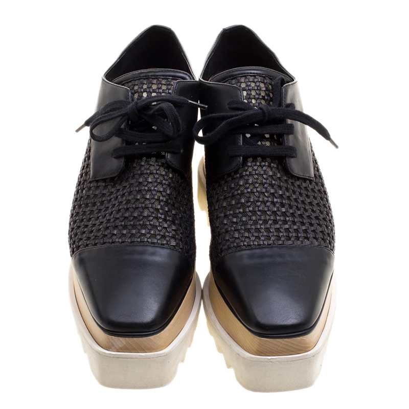 Coupon ๐ Stella McCartney Black Woven Faux Leather Canyon Wicker Elyse Platform Brogues Size 36 For ๐ฉ Women ๐ 5 Coupon ๐ Stella McCartney Black Woven Faux Leather Canyon Wicker Elyse Platform Brogues Size 36 For ๐ฉ Women ๐ - Image 3