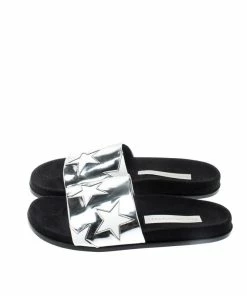 Top 10 🎉 Stella McCartney Metallic Silver/White Leather Star Flat Slides Size 38 For 👩 Women ✨ 13 Top 10 🎉 Stella McCartney Metallic Silver/White Leather Star Flat Slides Size 38 For 👩 Women ✨ -Stella McCartney Shop luxury women stella mccartney used shoes p198266 007