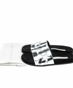 Top 10 🎉 Stella McCartney Metallic Silver/White Leather Star Flat Slides Size 38 For 👩 Women ✨ 17 Top 10 🎉 Stella McCartney Metallic Silver/White Leather Star Flat Slides Size 38 For 👩 Women ✨ -Stella McCartney Shop luxury women stella mccartney used shoes p198266 008