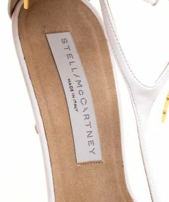 Best deal 🛒 Stella McCartney White Faux Leather Open Toe T-Strap 🩴 Sandals Size 39 For 👩 Women 💯 -Stella McCartney Shop luxury women stella mccartney used shoes p201785 006