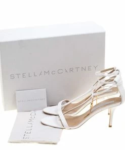 Best deal 🛒 Stella McCartney White Faux Leather Open Toe T-Strap 🩴 Sandals Size 39 For 👩 Women 💯 -Stella McCartney Shop luxury women stella mccartney used shoes p201785 009