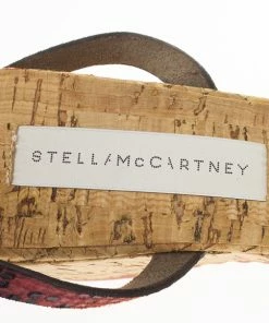 Coupon 🤩 Stella McCartney Snake Embossed Linda Cork Wedge 🩴 Sandals Size 39 For 👩 Women 🛒 -Stella McCartney Shop luxury women stella mccartney used shoes p20455 0009