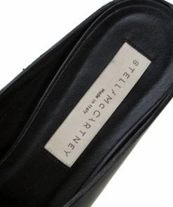 Cheap 🤩 Stella McCartney Black Faux Leather Sabot Pointed Mules Size 39 For 👩 Women ✨ -Stella McCartney Shop luxury women stella mccartney used shoes p208102 002