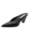 Cheap 🤩 Stella McCartney Black Faux Leather Sabot Pointed Mules Size 39 For 👩 Women ✨ -Stella McCartney Shop luxury women stella mccartney used shoes p208102 003