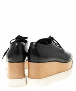 Best deal ✔️ Stella McCartney Black Faux Leather Elyse Platform Derby Size 41 For 👩 Women 🛒 -Stella McCartney Shop luxury women stella mccartney used shoes p212468 004