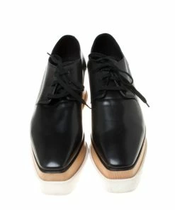 Best deal ✔️ Stella McCartney Black Faux Leather Elyse Platform Derby Size 41 For 👩 Women 🛒 -Stella McCartney Shop luxury women stella mccartney used shoes p212468 005